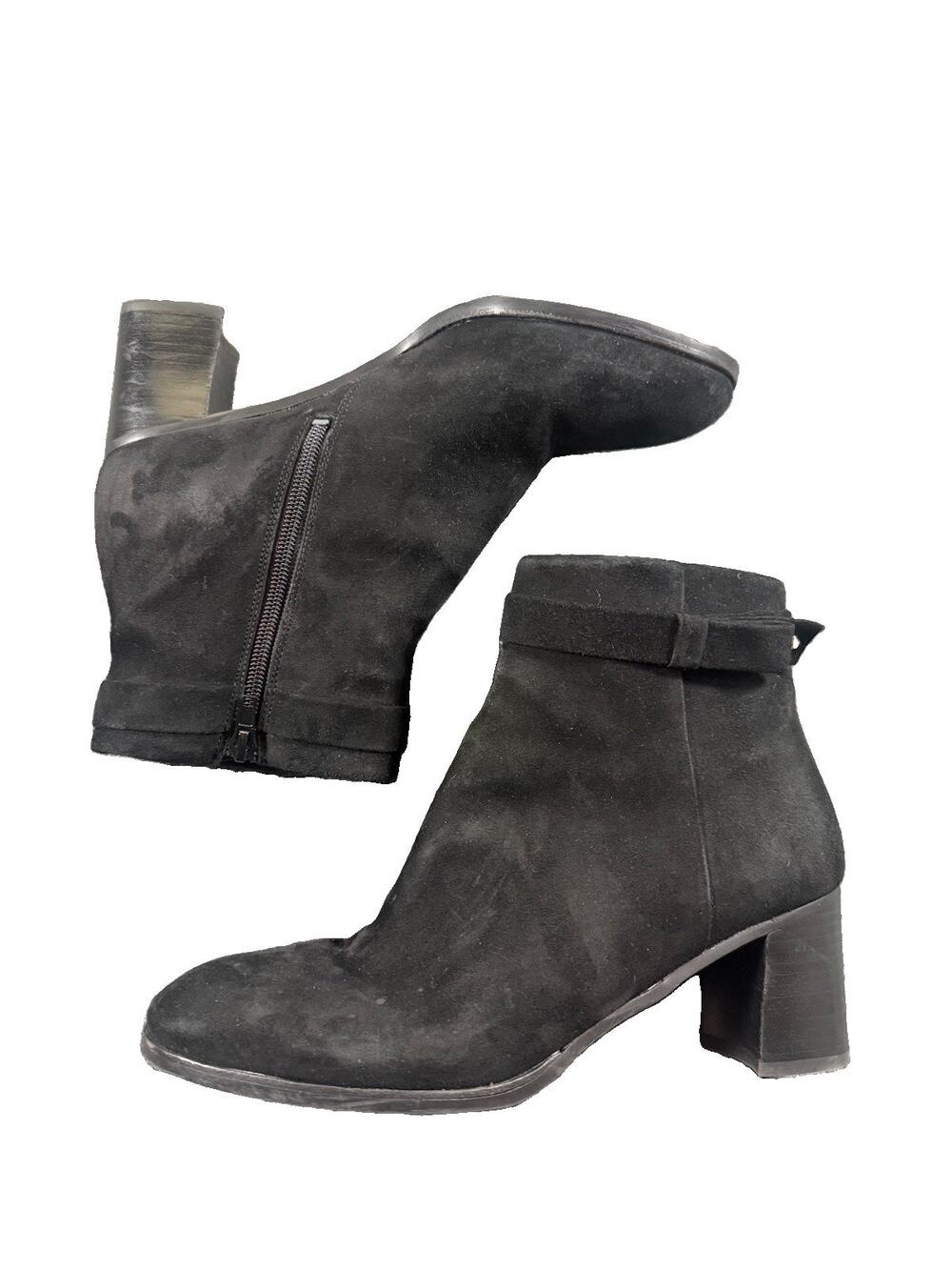 Kate Spade New York Madeleine Black Suede Strap Ankle Booties Size 9B